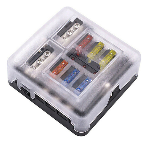 Bloque De Fusibles Universal Para Coche De 6 Vías Con Led Y