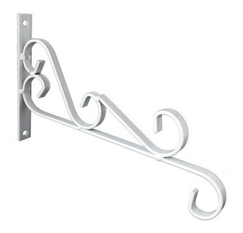 Gancho Suporte Rústico P/ Plantas De Parede 25cm Branco