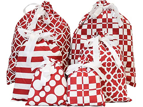 Bolsas Navideñas De Tela Joyin Para Regalos De Fiesta, 6 Uni