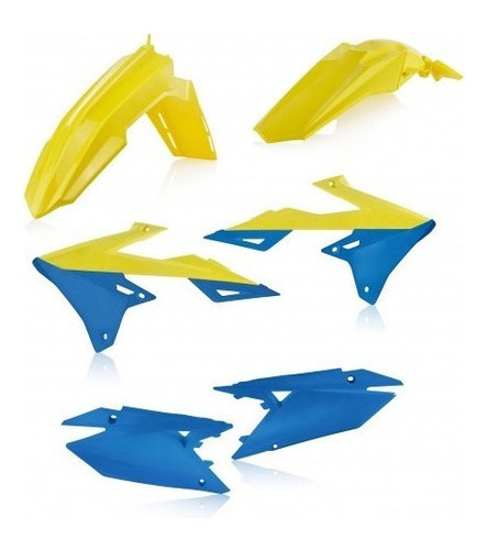 Kit Plasticos Acerbis Cachas Suz Rmz 450 18 Celeste/amarillo