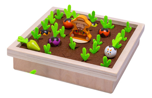 Juego De Mesa Interactivo Wooden Carrot Memory Chess Para Ni