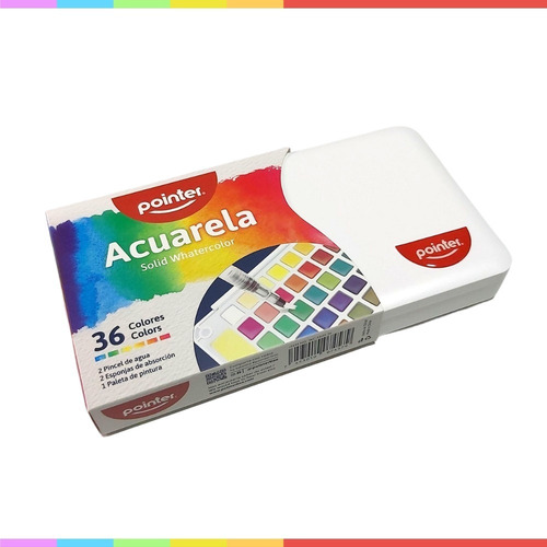 Set Acuarelas Pointer 36 Colores + 2 Pincel De Agua