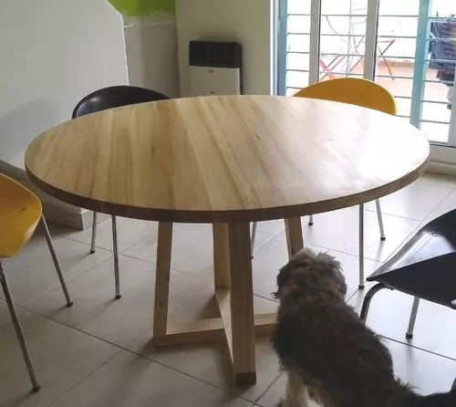 Mesa Comedor Madera Redonda. Ratona Biblioteca Estanteria