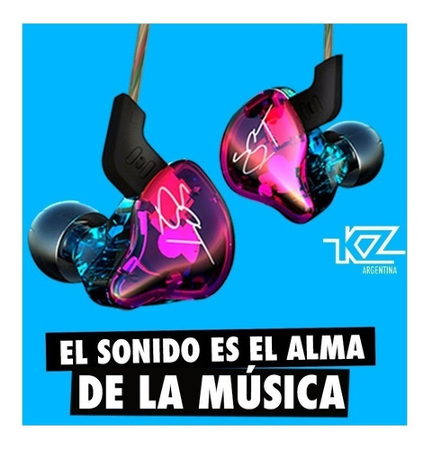 Auriculares In Ear Kz Zst Pro 2 Vias Monitor Sin Micrófono - Representante Oficial Kz