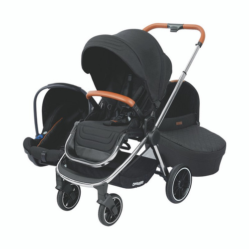 Cochecito Carestino Beverly V2 Con Accesorios - Negro