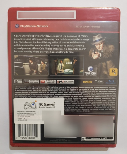 L.a.noire - Ps3 (lacrado)
