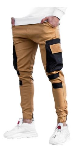 Joggers Pantalon Ajustado Elasticado Cargo De Varon