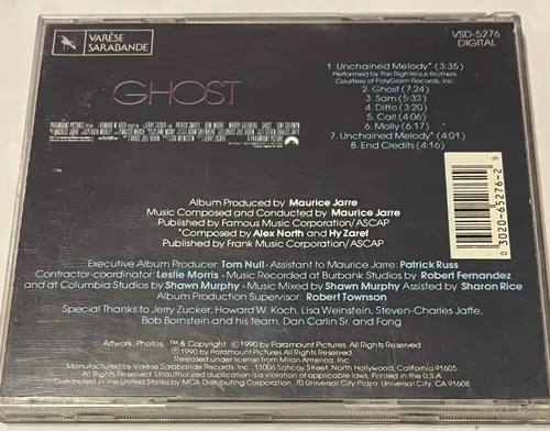 Cd Soundtrack Pelicula Ghost / Maurice Jarre & Varios (Usado)