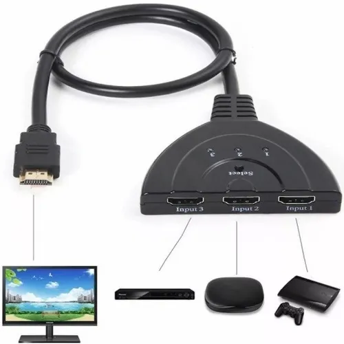comprar Switch Hdmi 3 Puertos Full Hd 1080p No Requiere Alimentación
