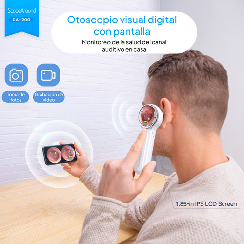Video Otoscopio Monitor Y Cámara Todo En Uno, Android, Ios