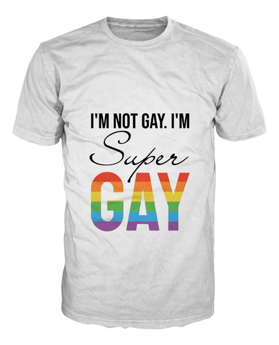 Camiseta Orgullo Super Gay Arcoiris Bandera Lgbt