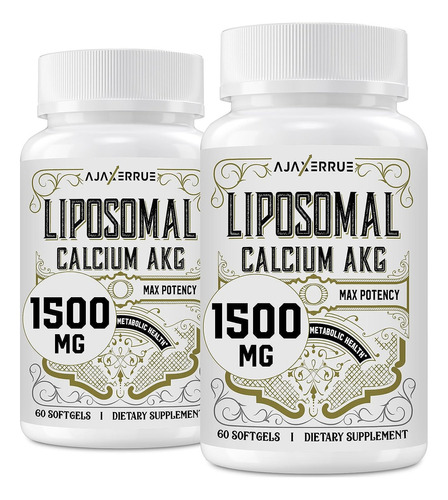 Suplemento Akg De Calcio Liposomal 1500 Mg 120 Capsulas