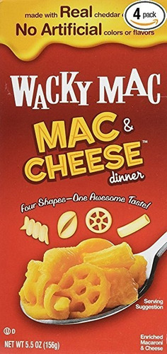 Wacky Macarrones Queso Cena 5.5 Oz (paquete De 4)