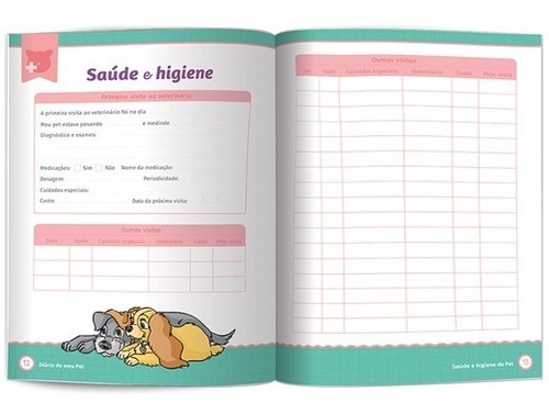 Imagem 4 de 5 de Diário Do Meu Pet Disney Baby Capa Dura Veterinário Cão Gato