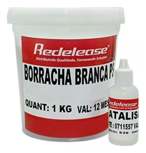 Caucho Silicona Para Moldes 1 Kg C/catalizador Color Blanco.