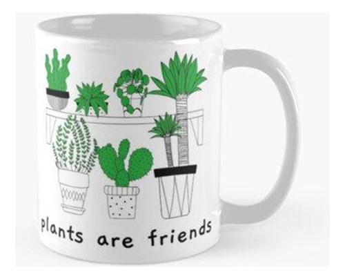 Taza X4 Las Plantas Son Amigas Calidad Premium