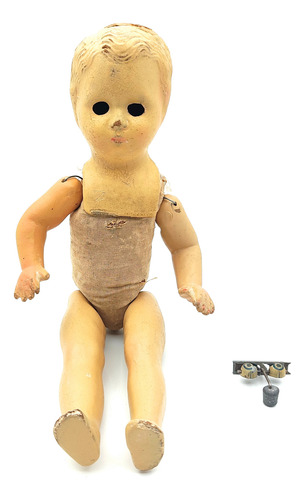 Muñeca Antigua De Pasta Famil Ind. Argentina - Juguete (Usado)