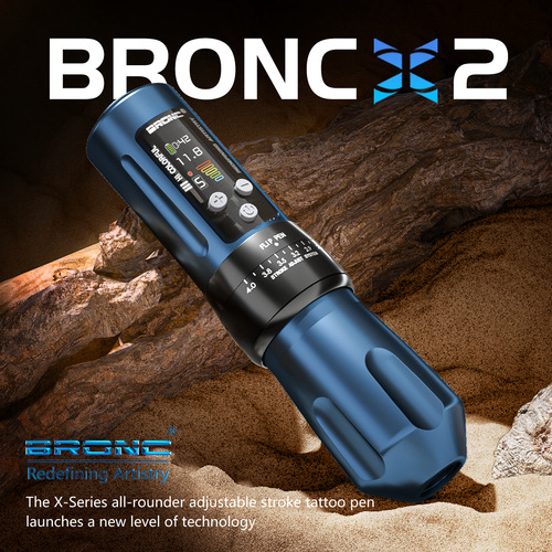 Bronc Flip X2 Tattoo Pen - Rotativa Ajustable Stroke