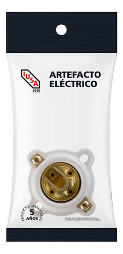 Pack De 4 Portalámpara Iusa Cuadrado Blanco E26 Porcelana