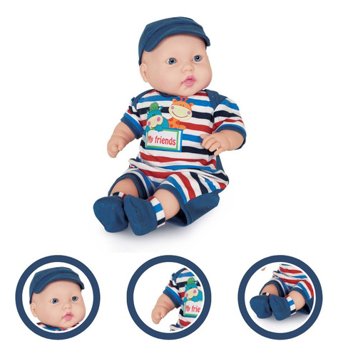 Brinquedo Infantil Boneco Bebê Menino Fofinho Miyo Cotiplás