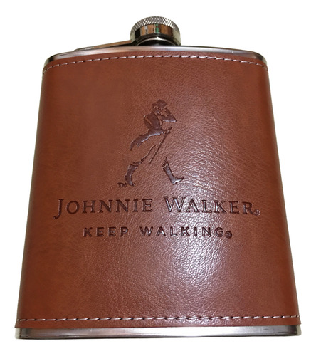 Botella Whisky Y Ron Acero Labrada Walker 207 Ml. Chata