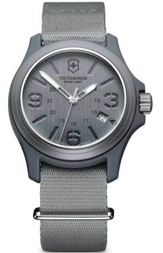 Reloj Victorinox Swiss Army 241515 Original Color de la correa Gris Color del bisel Grafito Color del fondo Grafito