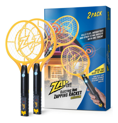 Zap It! Raqueta Matamoscas Electrica Y Exterminador De Mosqu