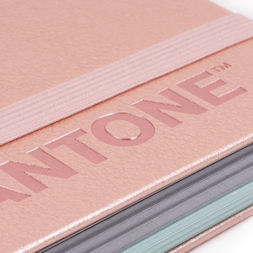 Cuaderno Premium Pantone Metalizado Carta Con Elástico 7mm