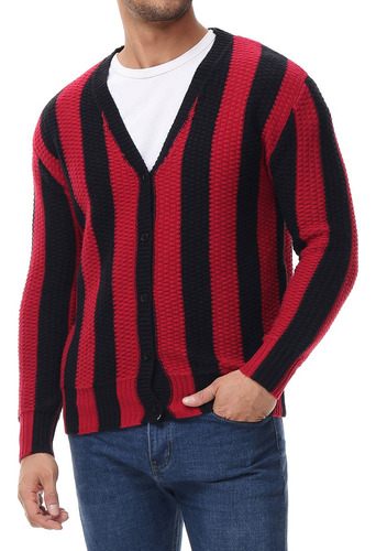 Saco Sueter Cardigan Casual Largo Abierto Para Hombre