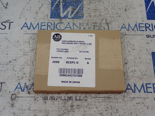 Allen Bradley 2090 Scep1-0 Ser A Cable, Sercos,plastic E Aah