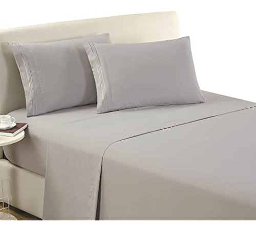 Mellanni Twin Size Flat Sheet - Iconic Collection Sábanas - 