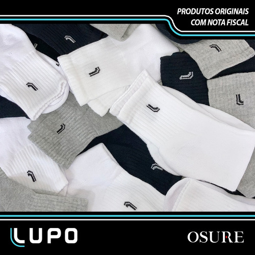 Kit 10 Pares Meia Lupo Cano Médio Masculina Atacado Original