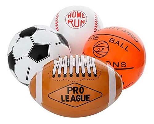 16  Sports Ball Inflates Assortment May Very (12 Pack)