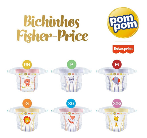 Imagem 6 de 8 de Kit Fralda Pom Pom Derma Protek Jumbo M 168un