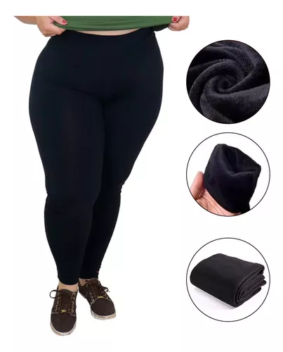 Legging Peluciada Plus Size Inverno Segunda Pele P/gordinhas