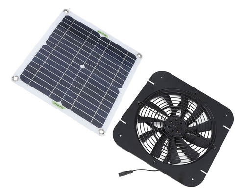 Ventilador Con Panel Solar De 100 W, Ventilador De Escape, I