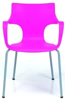 Imagen 5 de 9 de Silla Jim Apilables Colores Base Gris Recepción Espera X4 Un