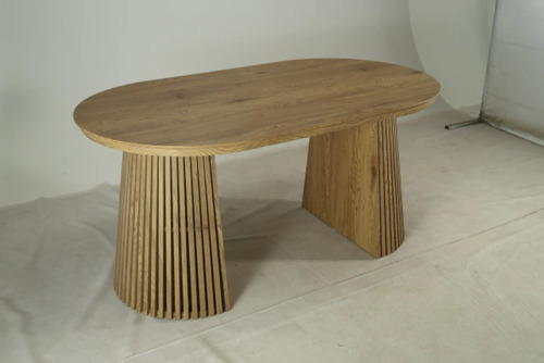 Mesa De Comedor Elegante Varillada Moderna 1.60 X 90 Madera Madera
