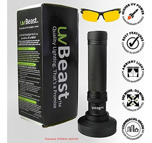 Lanterna Uvbeast Black Light Uv de alta potência 100 Led Con Efect