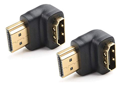 Adaptador Hdmi De Ángulo Recto 90° Con 4k Y Hdr - 2 Unidades