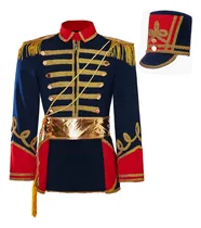 Comprar Uniforme Militar Cascanueces, Disfraz Colonial Real Medieval Con Sombrero Para Hombre, Cosplay Y Recreación Histórica