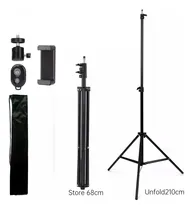 Comprar Tripode Celulares Camaras Selfie Extensible 2.1 M Plegables Tiktok Con Rotacion Girar Acostar Con Control Bluetooth