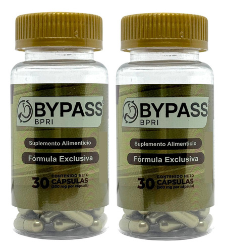 Bypass Dorado 2 Frascos De 30 Caps Bpri Raiz De Tejocote