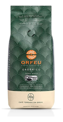 Café Em Grãos Orfeu Pack 250g Orgânico Premiado Mundialmente