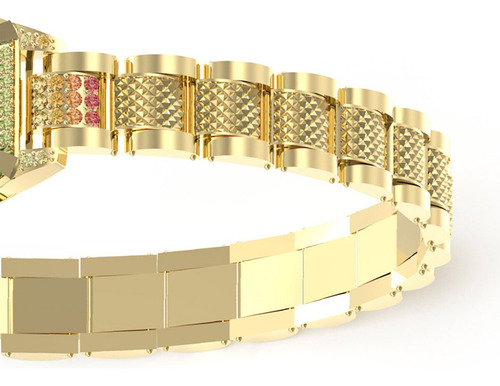Pulsera Guess Multicolor Lion King Hombre Color Dorado Diámetro 10 Cm Largo 19 Cm