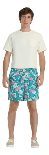 Traje De Baño Hombre Regular Fit Flamingo Jungle Dockers