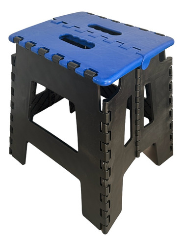 Banqueta Banco Banquinho Portatil Retratil Dobravel 100kg Cor Azul