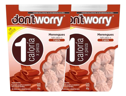 Merengues Light Dont Worry Cajeta 2 Pack