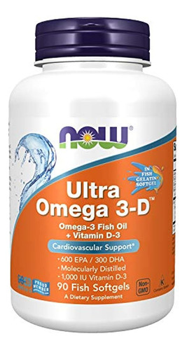 Now Supplements, Ultra Omega 3-d, Omega-3 Fish Oil + Vitamin