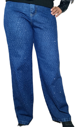 Jeans Wide Leg Mujer Con Brillo. Precioso!!!